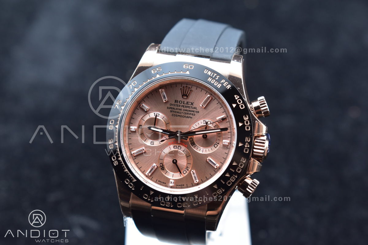 Daytona 116515 BTF 1:1 Best Edition RG Dial on Oysterflex Rubber Strap SA4130